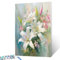 Tucocoo Malen nach Zahlen, Motiv: Weiße Lilien, 40 x 50 cm, Leinwand, Blumen-Ölgemälde für Erwachsene, mit Pinseln und Acryl-Pigment, blühendes Gartenbild für Heimdekoration, Geschenke