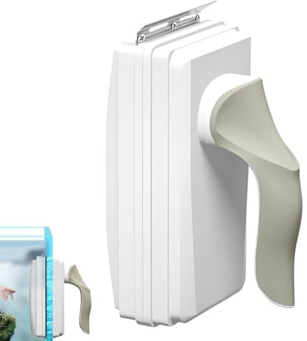 WASAGA Starke Magnetische Aquarienreinigungsbürste, Schwimmende Aquarienreinigungsbürste mit Abnehmbarem Algenschaber für die Häusliche Aquarienpflege (12.7 x 4.5 x 6.5cm - 12mm)