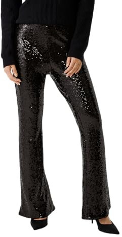 Comma Slim: Mesh-Hose mit Pailletten