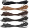 5 Pièces Rouleaux de Cordon Plat, Laniere Cuir en 5 Couleurs, Cordons en Cuir Plat 5M x 5mm pour Emballages Cadeaux Bracelets Pompons et Bricolage