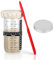 PBUSPU Sauerteig-Starterglas Set, 730ml Sauerteig Starter Glas, Sourdough Starter Kit mit Thermometer, Schaber, Stoffabdeckung, Aluminium-Deckel Fermentieren, Fermentierglas