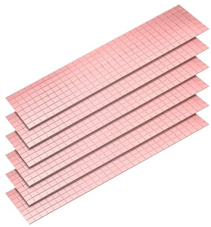 sourcing map 2880pcs Self Adhesive Mirrors Mosaic Tiles, 5 x 5 mm Mini Square Acrylic Disco Ball Tiles Sticker for DIY Disco Ball Craft Decorations Making, Rose Gold