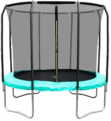 Leiv - Oval Gartentrampolin-Set - Ø 274x396 cm - TÜV Rheinland GS Zertifiziert Komplettset inkl. Sicherheitsnetz mit Stabiler Schlaufenbefestigung an Netzstangen und Rahmen