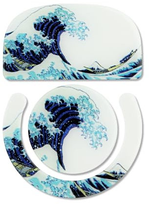 Hyekic Smooth and Fast Glass Mouse Feet Sticker Surging Waves, Made of Super Flawless Glass for G PRO X Superlight Gaming Mouse