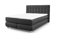 FURNISTAR Echtes Boxspringbett Blake mit Pocketmatratze und Bonellmatratze Familienbett mit Topper und Taschenmatratze Bett mit 2 Matratzen Polsterbett Schlafzimmer (200x200, Schwarz)