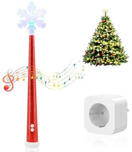 Magic Light Wand Baguette lumineuse magique, prises avec télécommande sans fil pour guirlandes lumineuses de Noël et décorations lumineuses, baguette magique