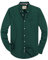 J.VER Men's Long Sleeve Oxford Shirt Casual Plain Smart Non Iron Button Down Shirt with Pocket Dark Green XXL