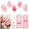 Unghie Gel Adesive UV - 28 Pcs Smalto Adesivo per Unghie Adesivi Unghie Gel Nail Stickers Full Wraps Lampada LED Adesivi per Unghie in Gel Curati Con Lima per Unghie e Stick per Donne Ragazze