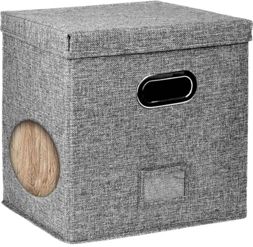 Fituenly Schallplatten-aufbewahrungsbox, Dekorative Lp-aufbewahrungs-Organizer-kiste Deckel, Stabile Umzugskartons Für Vinyl-alben