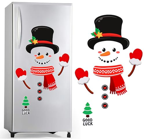 AYMQC Schneemann Kühlschrankmagnete Weihnachts Kühlschrankmagnet Niedlich Lustige Weihnachten Dekorationen für Kühlschrank, Metalltür, Garage, Büroschränke