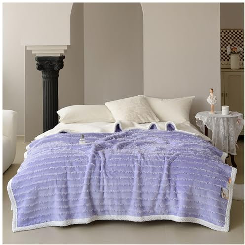 Fleece Blanket, Breathable and Fluffy Bed Blanket Durable and Machine Washable, Sofa Blanket for Home Office Camping