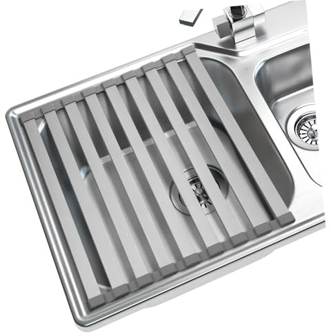 jojofuny Escurridor De Cocina Enrollable Extensible Plegable Para Fregadero Colador De Resistente