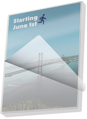 Laminierfolien A7 - 2x 125 Mikron - Glänzende Laminierfolien 100 Stück - Kristallklar - DULA