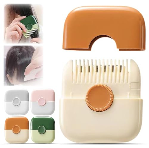 Tondeuse à cheveux 2 en 1 - Peigne pour enlever les pointes fourchues - Design double face - Lames interchangeables et réglables (orange)