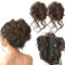 Lote de 3 piezas de extensiones de pelo sintético con pinza para moño falso y moño para mujeres y niñas