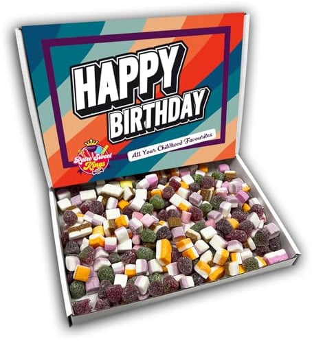 Dolly Mixture Gift Box Happy Birthday Hamper (RETRO BIRTHDAY FRONT)