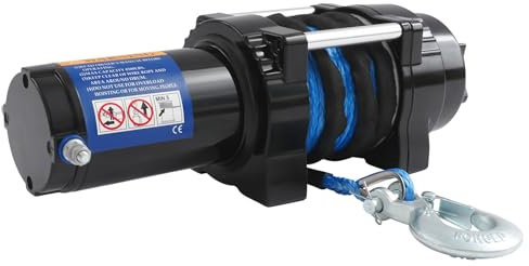 Verricello elettrico da 12 V, 4500 lbs, controllore cablato e wireless, fune metallica da 15 m, velocità di ritiro e prolungamento: 1 m/min, verricello elettrico per inserti Quad e Offroad