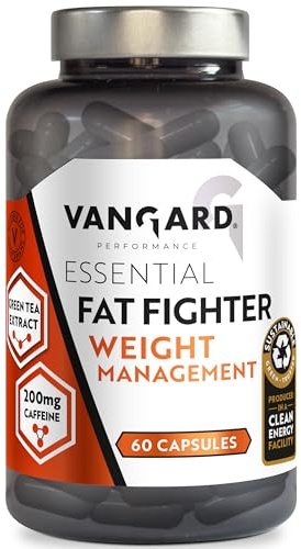 Vangard Performance Essential Fat Fighter Capsules, Thermogenic Support | 30 Servings (60 Capsules), Capsicum, Green Tea EGCG, Caffeine, Vitamins B6 & B12