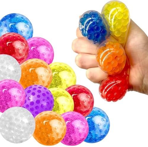 10 Stück Anti Stress Spielzeug Set Anti Stress Spielzeug Bälle Squeeze Ball Stressbälle zum Entspannen Antistressbälle für Mitgebsel Kindergeburtstag Squishy Stressball