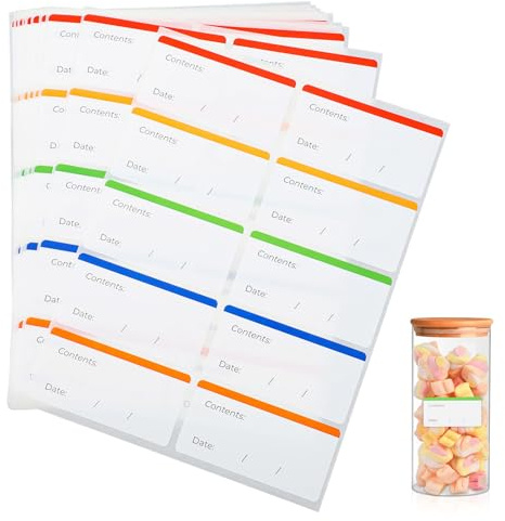 WJIAAA 300Pcs Colorful Freezer Labels, Easy Peel Off Frozen Food Label Stickers