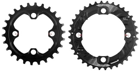 WANGZEYU Kettenblatt MTB 64/104BCD Doppel Kettenblatt 2 * 10/11 Geschwindigkeit Fahrrad Kette Ring 26T 28T 36T 38T Mountainbike MTB Kurbelgarnitur FahrradkettenbläTter(26T and 36T)