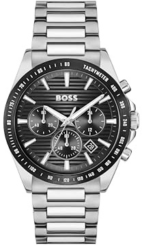 BOSS Chronograph Quarz Uhr für Herren Kollektion Strike Chrono mit Edelstahl- oder Silikonband