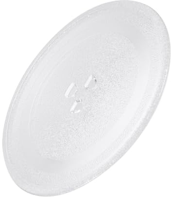 Tofficu Mikrowellen Drehteller aus Glas Ø 24,5cm für Mikrowelle Sicher und Einfach zu Bedienen zum Backen im Mikrowellenherd
