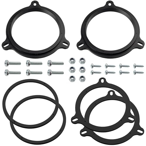 AERZETIX | Kit de 2 adaptateurs de Haut-parleurs Ø165 mm | Compatible Renault Clio IV V Megane IV Scenic IV Dacia Duster II Sandero II Nissan Qashqai J10/J11 X-Trail T30 T31 T32