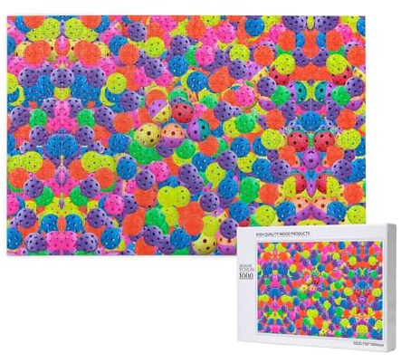 Phayah Pickleball Balls Colors Pattern Pattern Puzzle Unique Jigsaw Wall Art Picture For Home Decoration 1000 Pcs