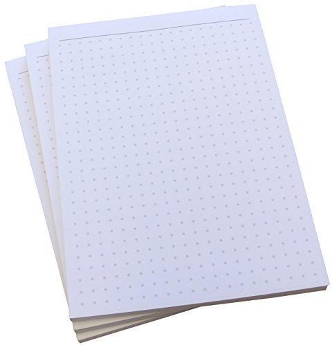 Druckerei Scharlau 8x Notizblock - gepunktet in Grau - 50 Blatt - Staffelpreise verfügbar - DIN A6 Format (22396)