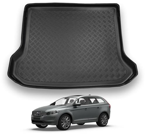 NOMAD Boot Liner Mat for Volvo XC60 2008-2017 | Tailored PE Car Boot Protector Tray, Waterproof Raised Edge Trunk Mat, Easy Clean Cargo Floor Liner