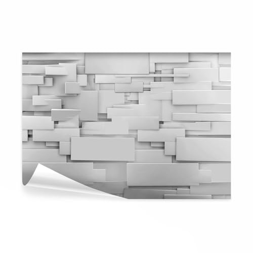 decomonkey Fototapete 3d Effekt Modern, 350x256 cm, XL, Abstrakt grau | Vlies, Schlafzimmer, Wohnzimmer, Tapete, Fototapeten, Tapeten, Vliestapete, Wandtapete, moderne, Wandbild, Wand