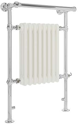 MILANO 600W Chrome Cast Iron Electric Overhanging Heated Towel Rail 930x620