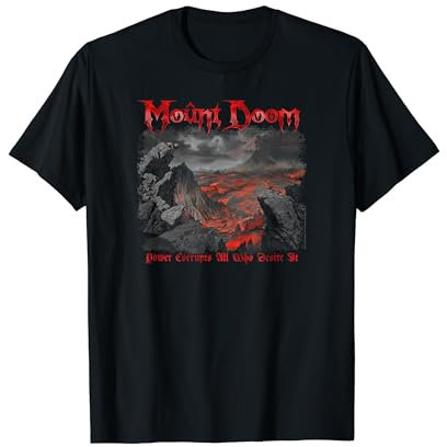 Warner Bros. Lord of the Rings Power Corrupts T-Shirt, Unisex-Erwachsene, Schwarz, S