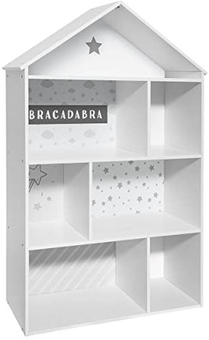 Atmosphera - Kinderbücherregal in Hausform - grau - Grau