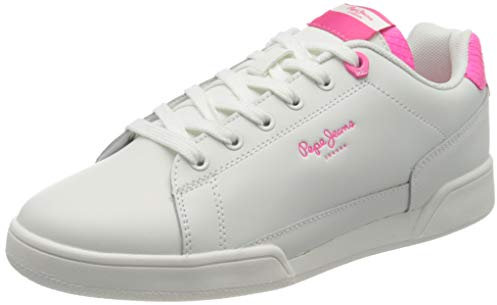 Pepe Jeans London Damen Lambert W Snake Sneaker, Pink (Disco Pink 356)