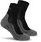 gipfelsport Wandersocken Herren & Damen, Outdoor Trekkingsocken | Hiking Socks, Wanderstrümpfe aus Merinowolle | Trekking Socken für Wandern mit extra Polster | Größe 42-44 I Schwarz, Dünn I 1x Paar