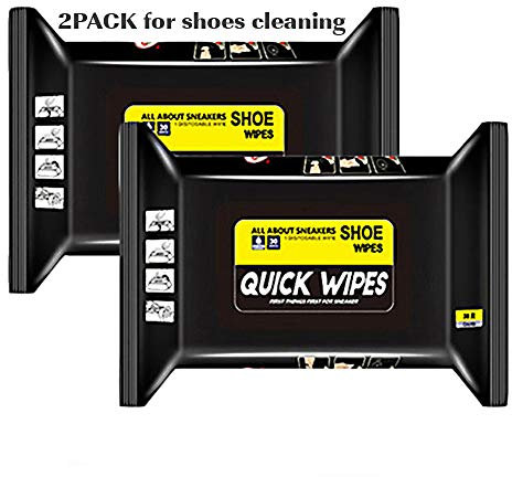 UNEED-GCY Cleaning Wipes 2 Pack -60 Wipes, All Natural for Sneakers, White Running, Golf, Tennis Shoes, Scrub Off Dirt, Mud, Salt Stains And Grass Stains