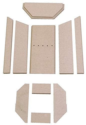 Feuerraumauskleidung A für Justus P50-5 Kaminöfen - Vermiculite - 10-teilig