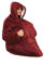 C hello cloud Couverture à Capuche surdimensionnée Portable,Sweat à Capuche en Polaire Sherpa Confortable Ultra Doux,Pull Gaint Moelleux,Une Taille pour Tout Le Monde (Rouge)