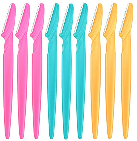 9 Pcs Eyebrow Razors Multipurpose Fine Hair Remover Precisely Eyebrow Trimmer Portable Facial Hair Sharp Removers