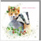 Lola Design Weihnachtskarten, Motiv Wildtiere, unbeschriftete Karten und Umschläge, Dachs und Fuchs