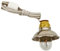 BELI-BECO 471 Skalenlampe mit Reflektor für Puppenhaus oder Krippe mit Beleuchtung - Krippenbeleuchtung - klare Glühlampe mit Fassung E 10-4,5 V - 0,2A mit 400 mm Litze und Doppelstecker (Weiß)