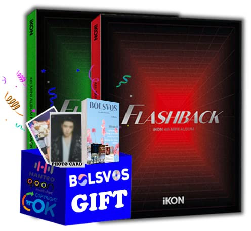 IKON - FLASHBACK [Random ver.] (4th Mini Album) 1 RANDOM Album+Pre Order Limited Benefits+BolsVos K-POP eBook (21p), Photocards
