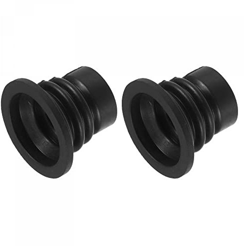 sourcing map Paket mit 2 Waschmaschine Abflussrohr Silikon Dichtung für Küche 39mm Schwarz