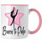 Trendation - Poledance Tasse Geschenk Born To Pole Stangentanz Pole Dance (Rosa)