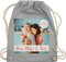 Turnbeutel Rucksack - eigenem - Eigenes Foto I Eigenes Bild - Unisize - Hellgrau - tasche kita wechselkleidung beutel selbst drucken photo stoffbeutel mädchen sportbeutel bedrucken selber gestalten