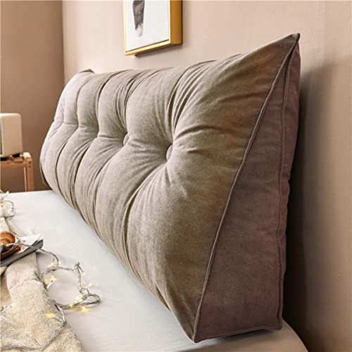 Earnmore Großes Keilkissen Kopfteil Dreieckiges Lesekissen, Lendenwirbelsäulenstütze Rückenkissen, Weiches Sofa Tagesbett Positionierungskissen, 150 x 50 x 20 cm