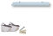 Euro Tische Glas Wandregal 40x17.8cm Badregal - Glas Regal für Badezimmer in verschiedenen Größen - Duschregal mit 6mm ESG Sicherheitsglas und Metallhaltern Montiert - (Weiß)