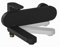 Badewannenarmatur Schwarz ohne Set | Mischbatterie Badewanne | Wannenarmatur ohne Set zur Wandmontage | Schwenkbarer Einhand-Wannenbatterie | 35 mm Keramikkartusche | RAVAK CR 022